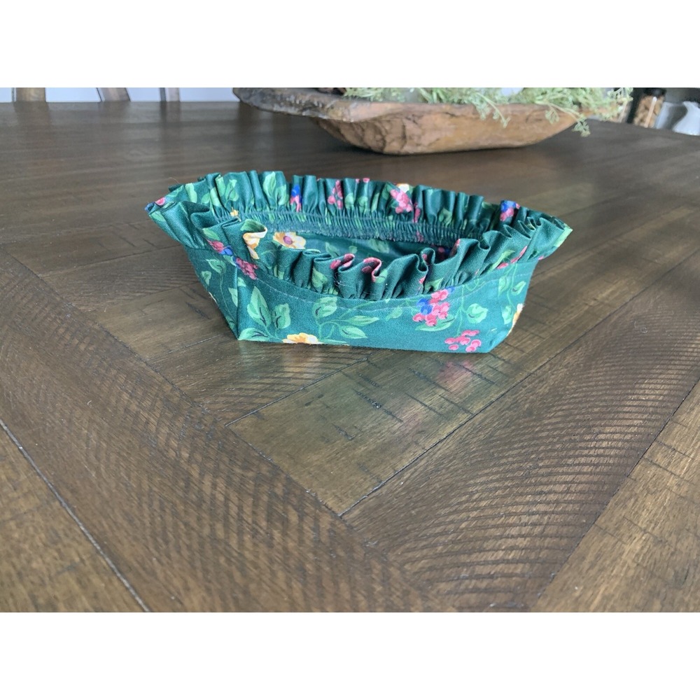 Emerald Vine Longaberger Hostess Appreciation Basket Liner Ruffle Green‎ Retired